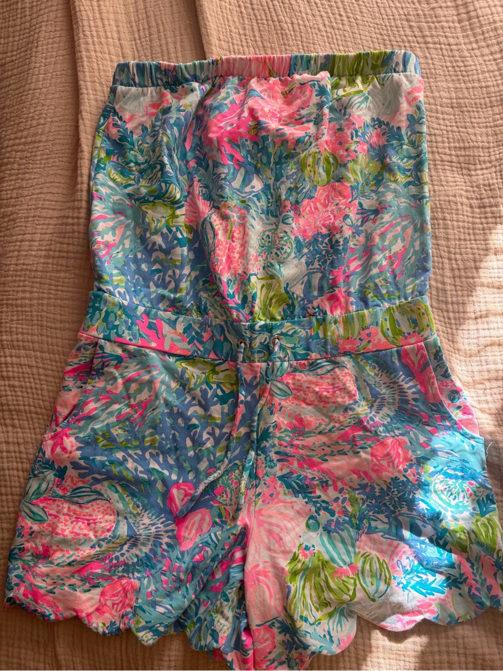 Lilly Pulitzer Jace Strapless One-Piece Romper Medium